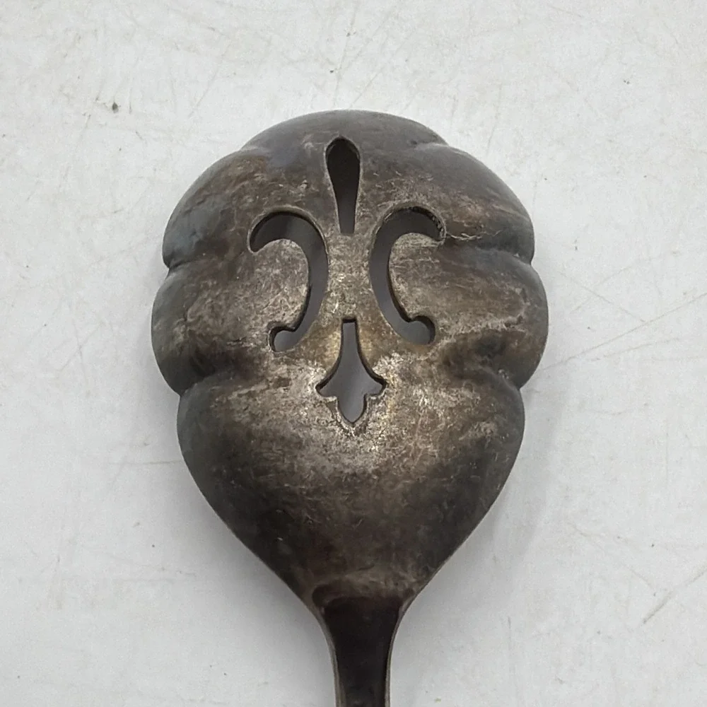 Rogers Bros Extra Plate Pierced Serving Spoon Silverplate Tomato Berry Spoon...